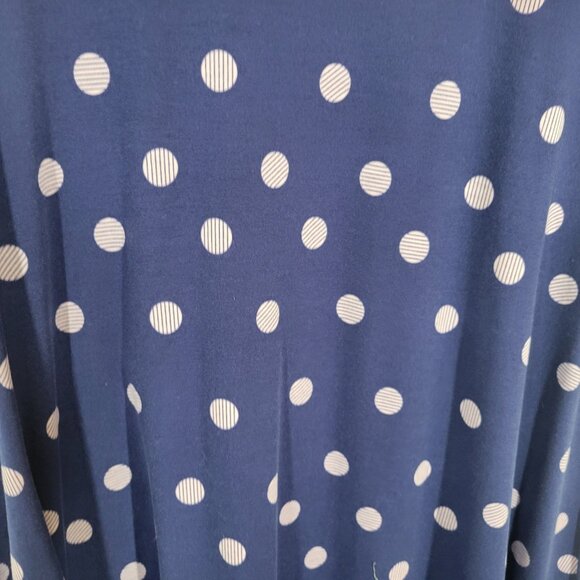 Lularoe Womens Dress XL Short Sleeve High Low Blue Polka Dot GEO227XE - Picture 10 of 13